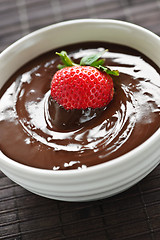 Image showing Strawberry dipped in chocolate