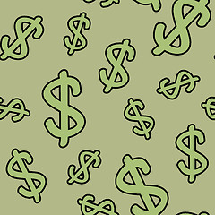 Image showing Background with symbols of dollar