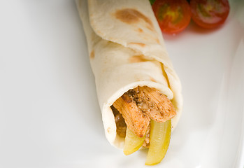 Image showing pita bread chicken roll