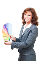 Image showing woman picking color