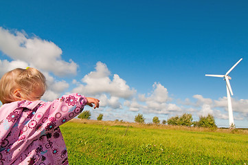 Image showing Windmill in nature