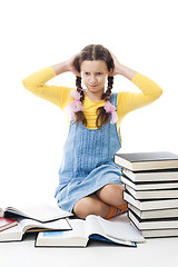 Image showing Teenager girl have problems in education