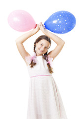 Image showing Teenager girl with balloons at her birthday