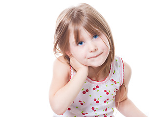 Image showing Shy little girl