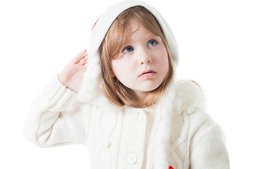 Image showing Cute little girl in new year cap