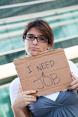 Image showing Unemployed woman