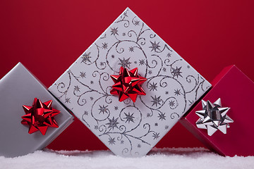 Image showing three christmas presents