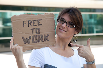 Image showing Unemployed woman