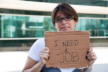 Image showing Unemployed woman