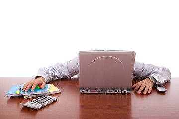 Image showing Businessman sleeping