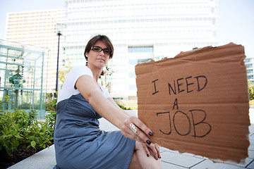 Image showing Unemployed woman