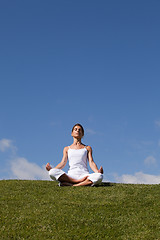 Image showing Yoga at the nature