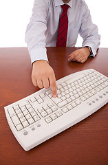 Image showing Businessman using his computer