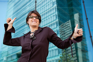 Image showing very happy businesswoman