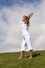 Image showing woman enjoying the fresh air