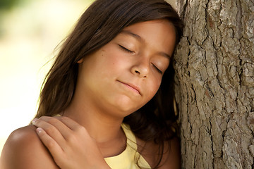 Image showing young child enjoying nature