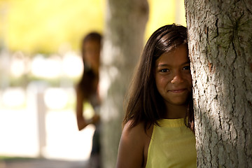 Image showing Looking bewind a tree