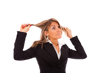 Image showing Businesswoman in stress