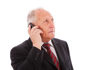 Image showing Senior businessman call