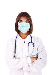 Image showing female doctor with a mask