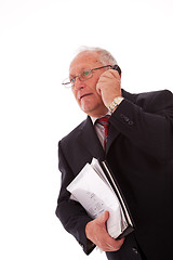 Image showing Senior businessman call