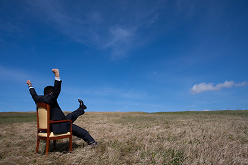 Image showing Excited businessman