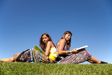 Image showing Reading at the park