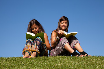 Image showing Reading at the park