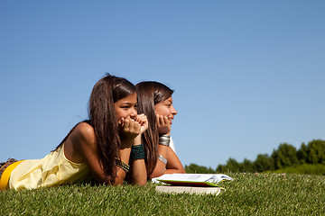 Image showing Learning and enjoying nature