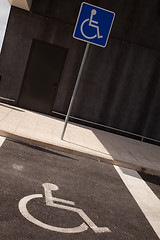 Image showing Wheelchair reserved parking space