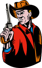 Image showing cowboy with pistol gun