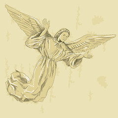 Image showing Angel with arms spread