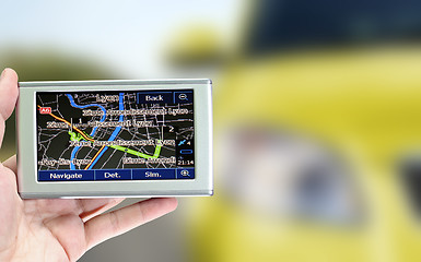 Image showing Gps in a man hand.