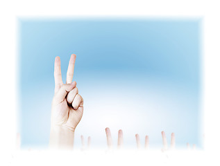 Image showing Hand sign.