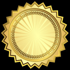 Image showing Gold round frame