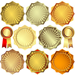 Image showing Set metallic awards