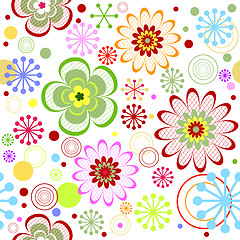 Image showing Seamless floral vivid pattern