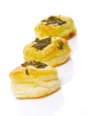 Image showing pesto pastry puffs