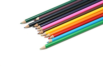 Image showing colored pencils ans pens