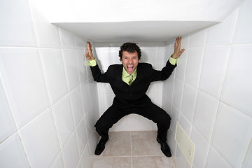 Image showing silly businessman