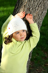 Image showing Cute girl in autumn park