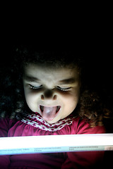 Image showing children portrait with light