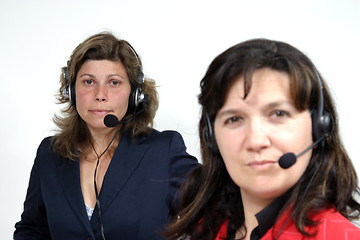 Image showing Young woman callcenter