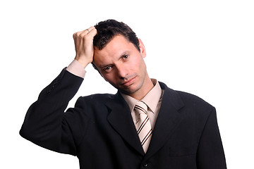 Image showing worried businessman