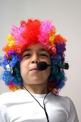 Image showing Funny clown, child, girl