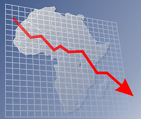 Image showing Chart Africa down