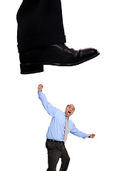 Image showing business shoe steping and destroying