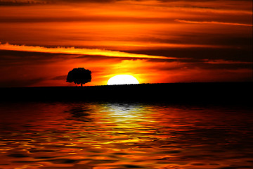 Image showing beautiful Alentejo Sunset