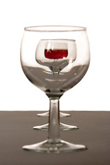 Image showing glass of red wine