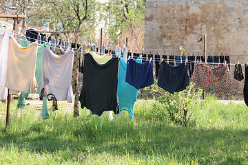 Image showing clothes in the sun